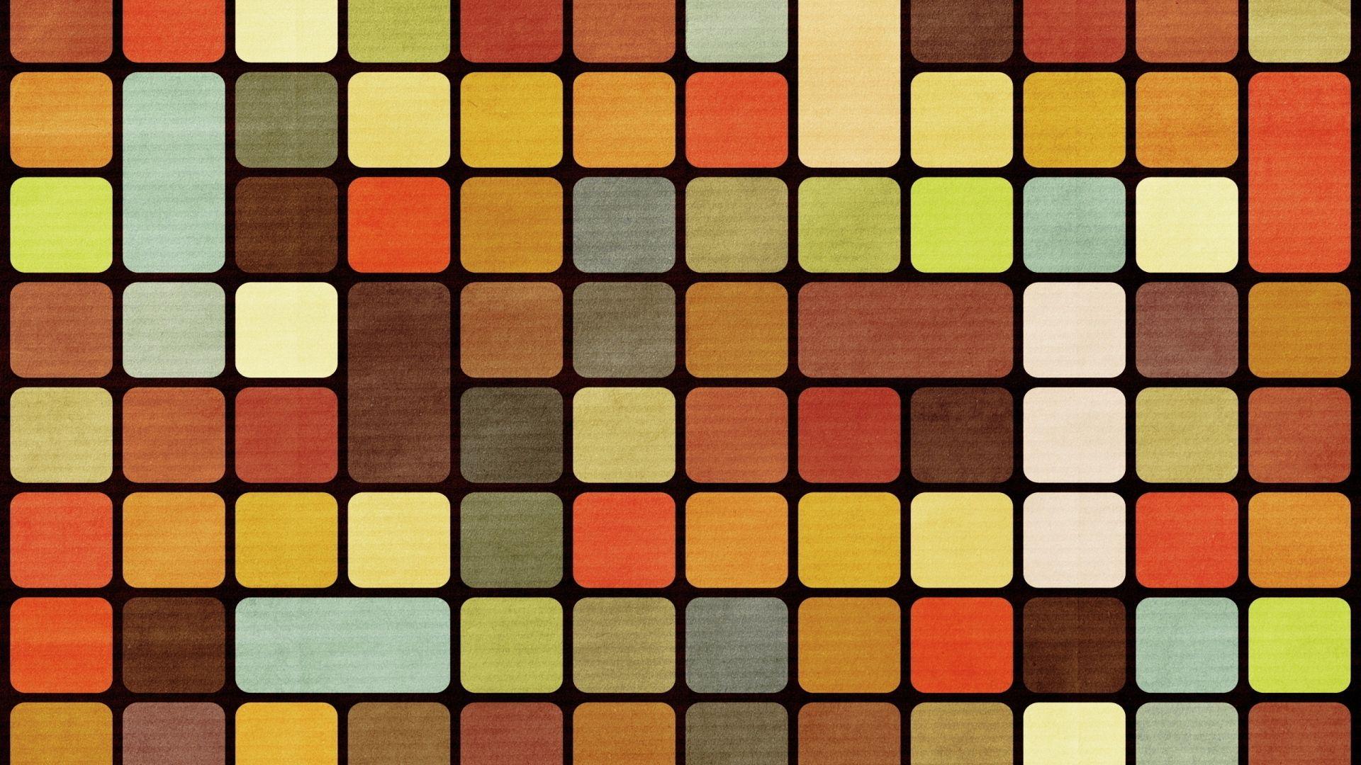 Download Wallpaper 1920x1080 mosaic, squares, shape, texture Full