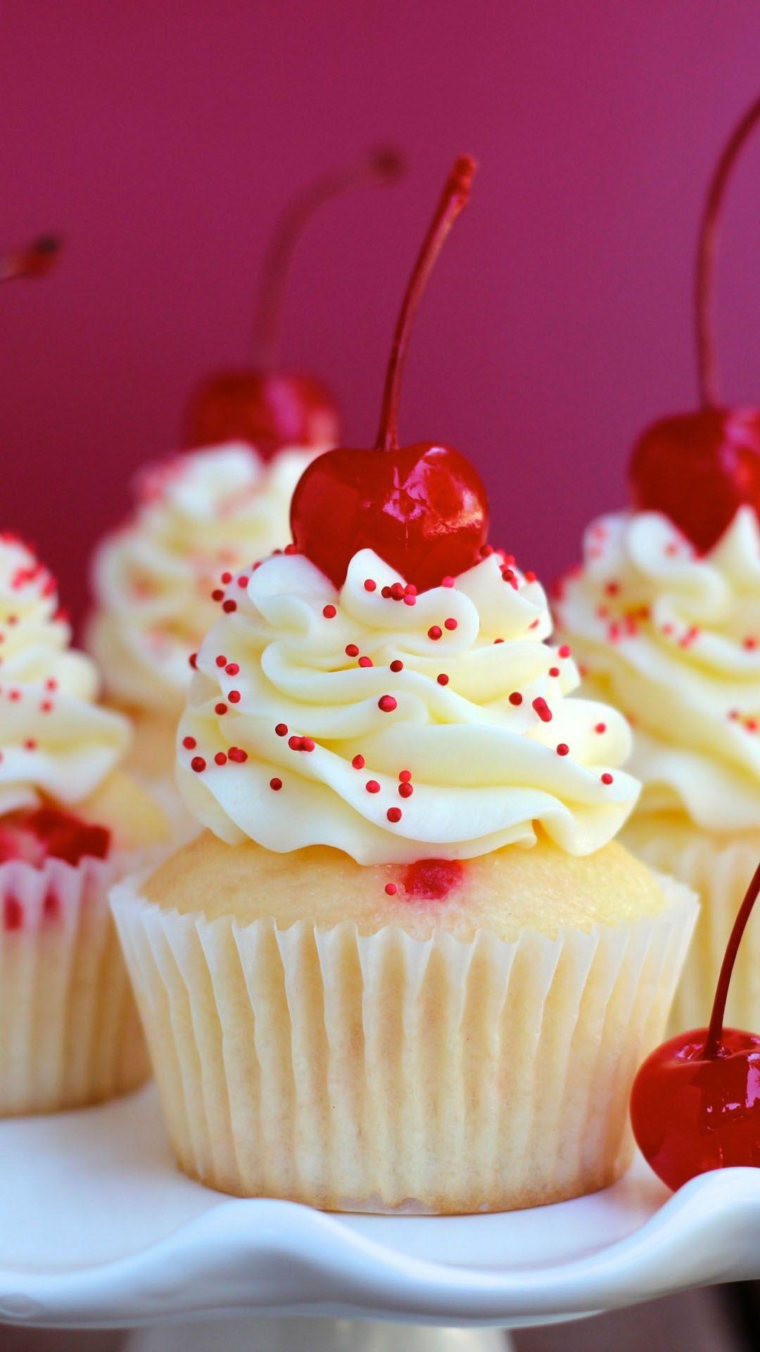 Almond Cherry Cupcakes IPhone 6 6 Plus And IPhone 5 4 Wallpaper