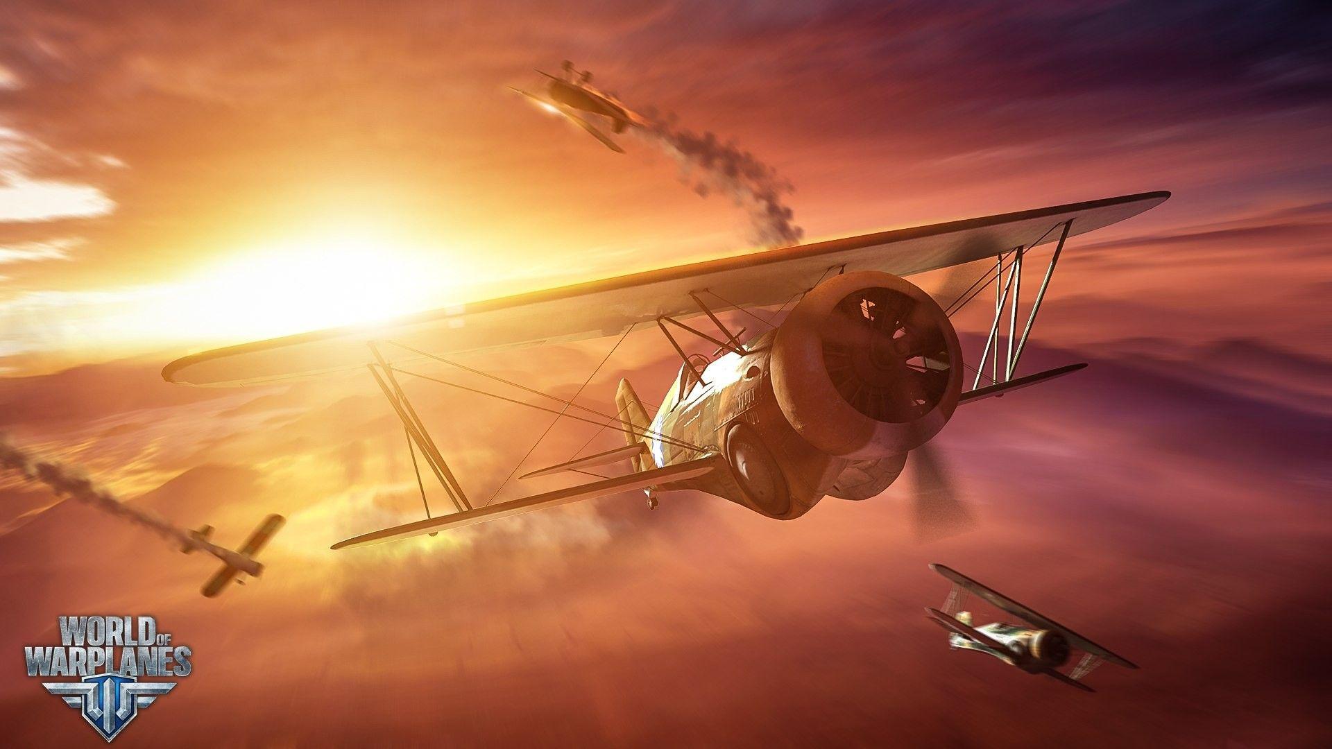 Wallpaper, video games, vehicle, airplane, aircraft, sunrise