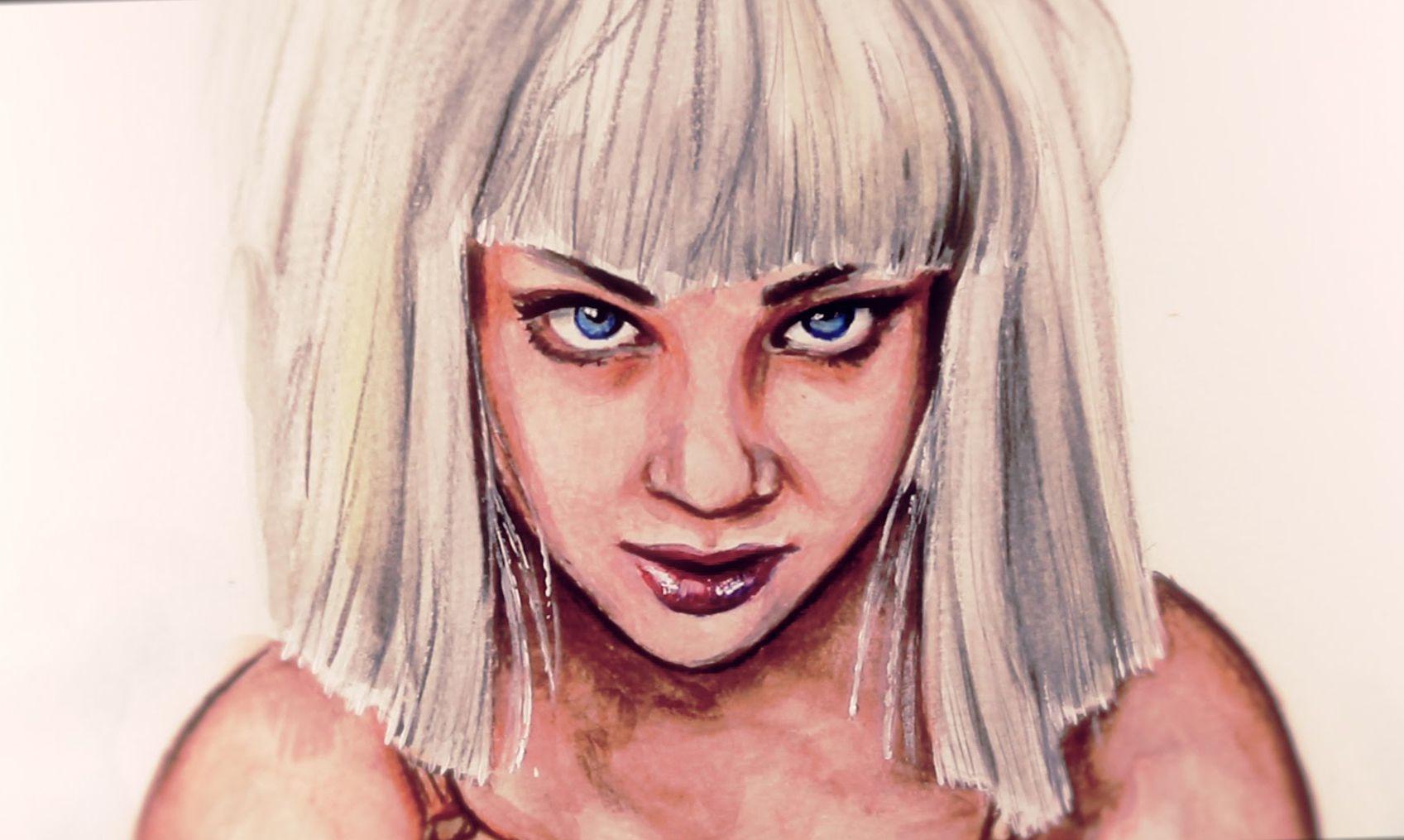 Sia Drawing Clip Sketch Drawing Blue Eyes