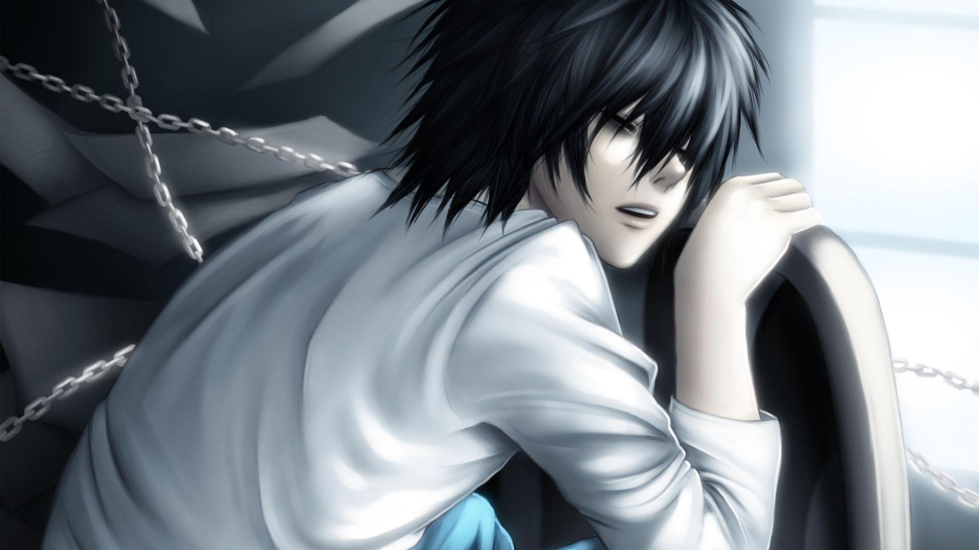 Download Wallpaper 1920x1080 Death note, Boy, Sadness Full HD