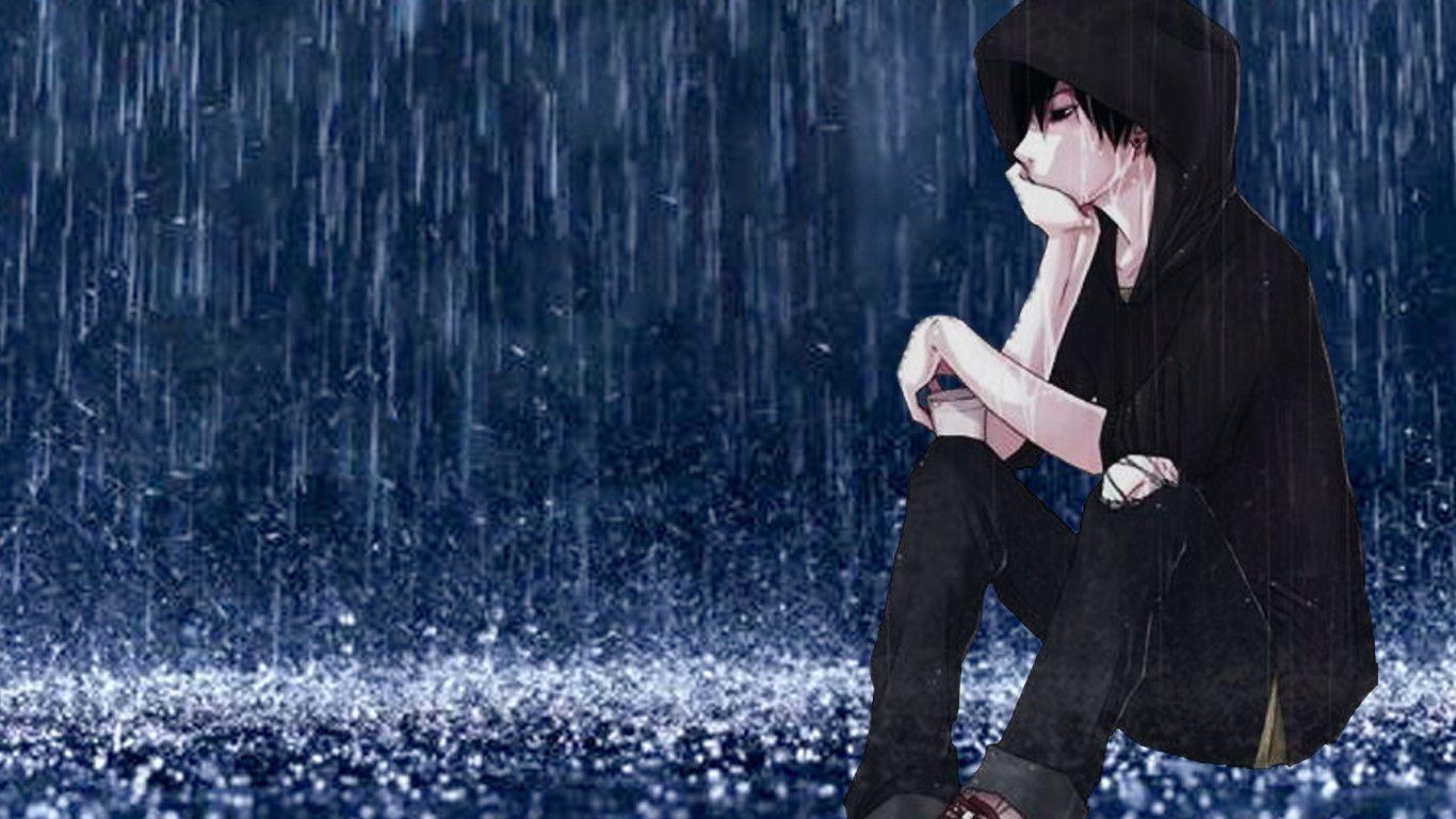 Sad Anime Boy Alone In Rain Wallpapers