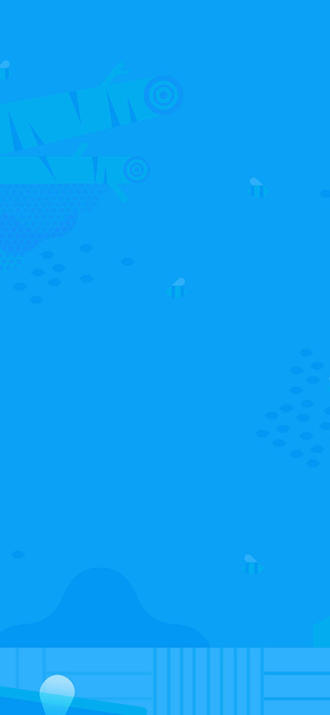 Cute Blue Art Illustrator iPhone 8 Wallpaper. HD iPhone8 Wallpaper