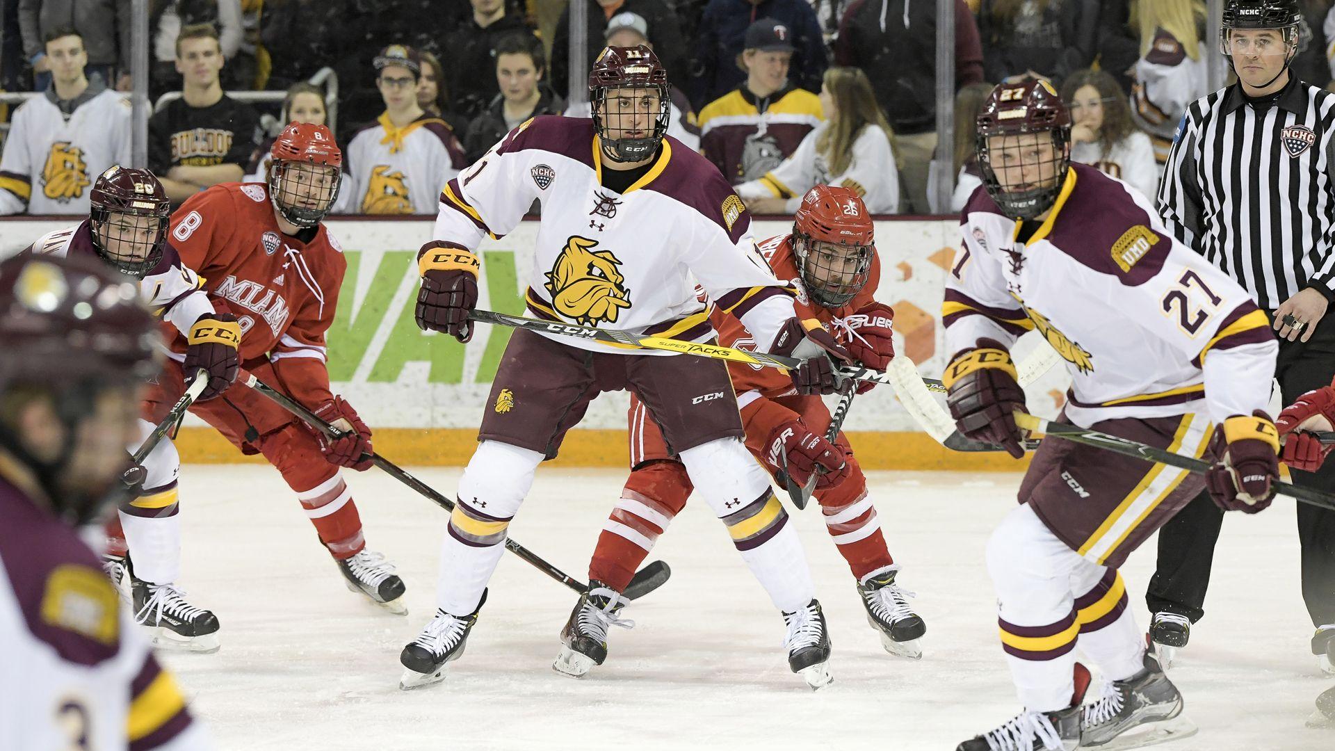 WEEKEND NCHC SERIES AT MIAMI NEXT UP FOR NO. 14 BULLDOGS