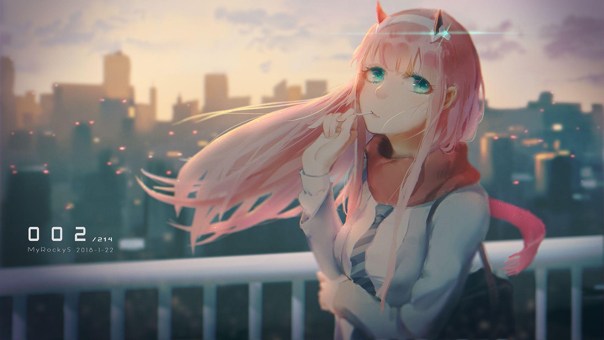 Zero Two (Darling in the FranXX) Wallpaper