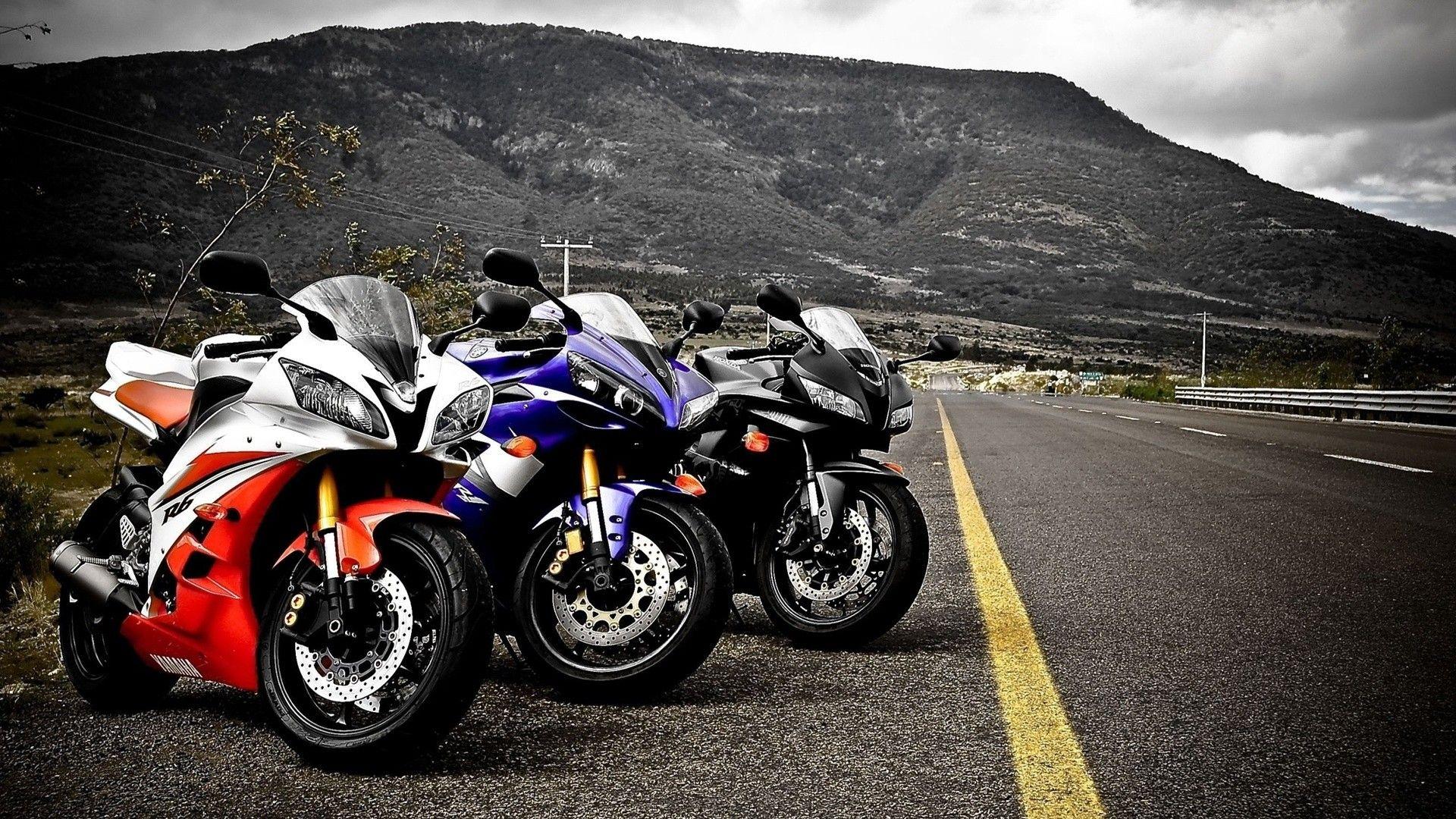 landscapes, sports, vehicles, motorbikes, yamaha R1, Yamaha R6