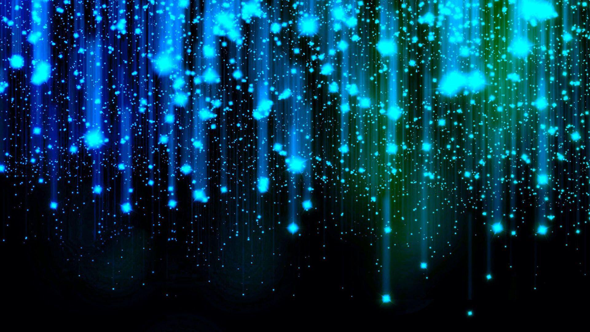 Blue and Green Falling Stars HD Wallpaper FullHDWpp HD