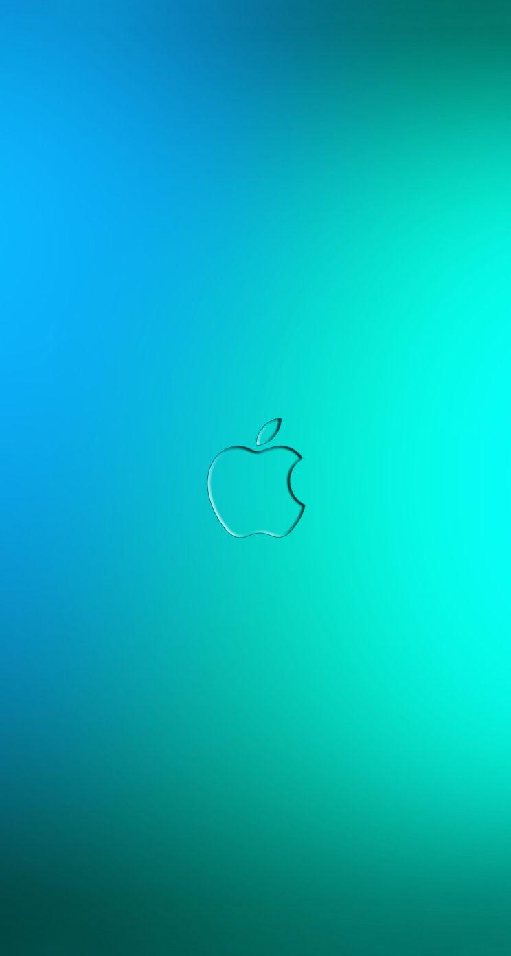 apple wallpaper blue