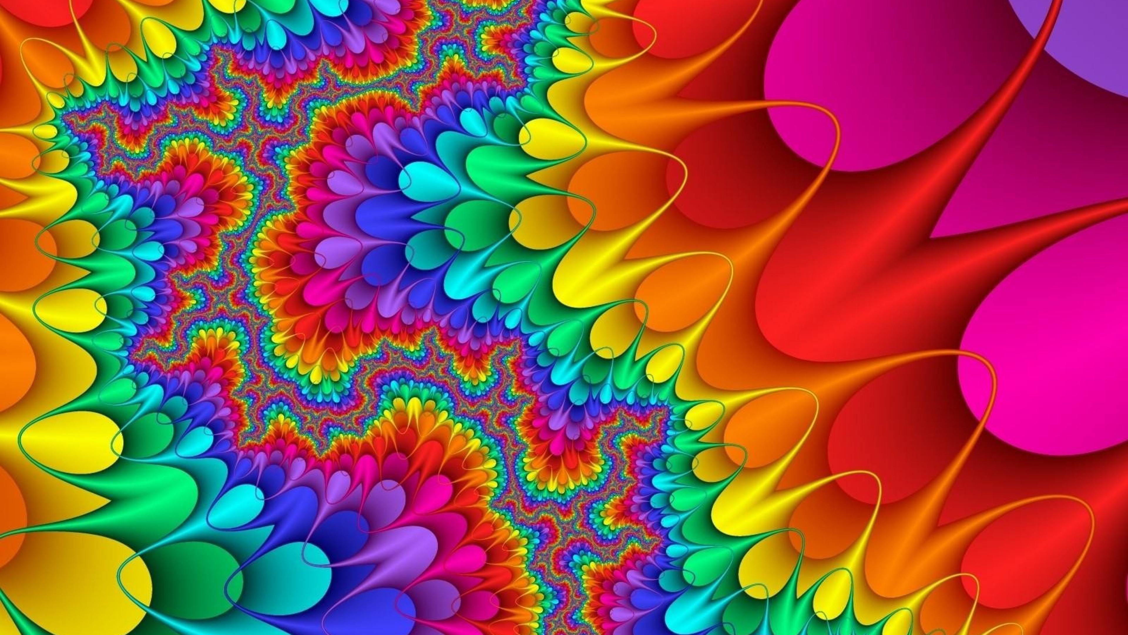 Wallpaper.wiki Abstract Colorful Widescreen 4K Resolution Image