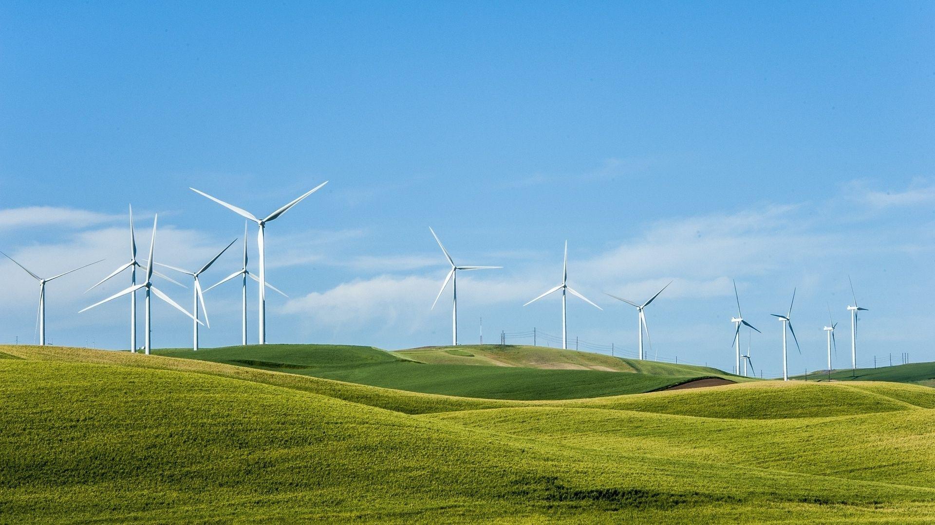 Wind Turbine Wallpaper. Renewable sources of energy