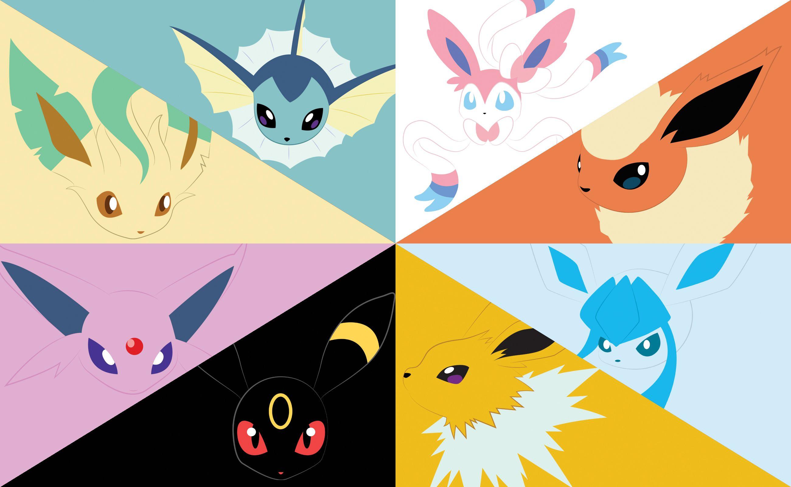 eevee evolution wallpaper & evolutions