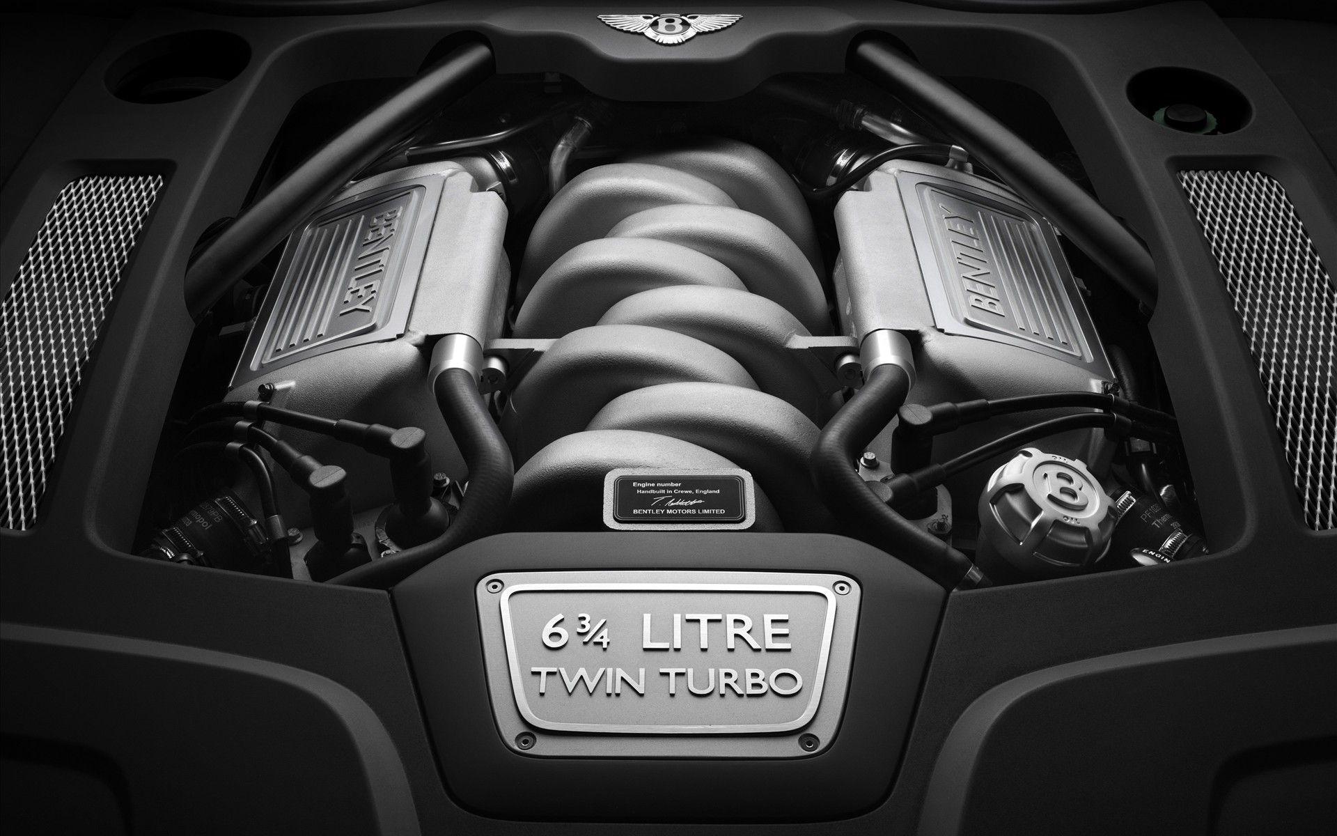 Free Download HQ Engine 6 3 4 Litre Twin Turbo Bentley Wallpaper