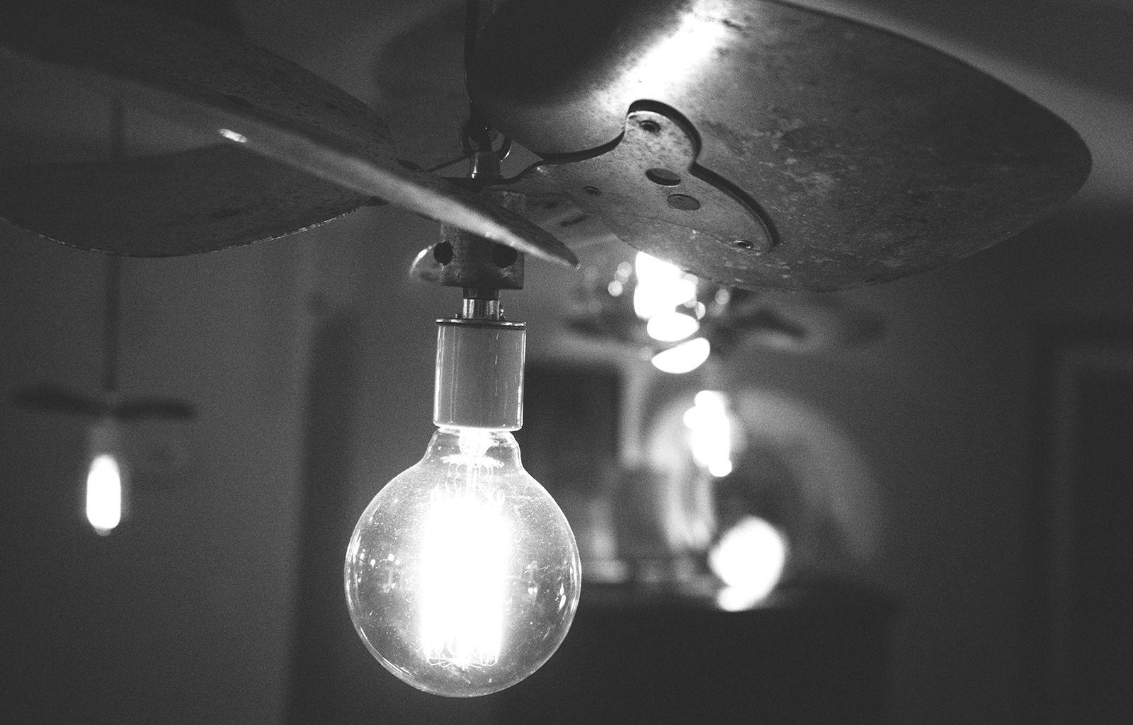 Black, And, White, Lights, Light, Bulb, Idea, HD Grayscale Image