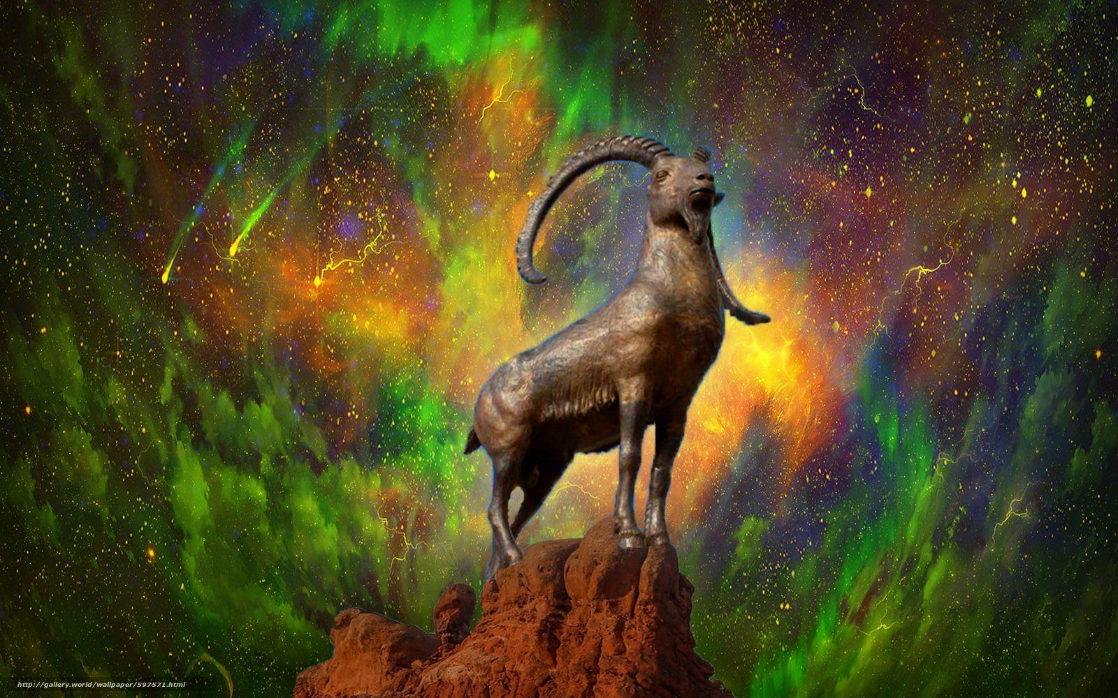 Download wallpaper monument mountain, mountain goat, goat for a
