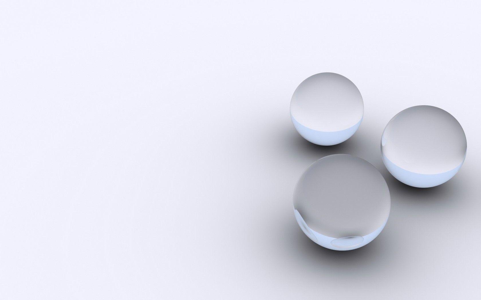 abstract minimalistic white balls silver 1680x1050 wallpaper High