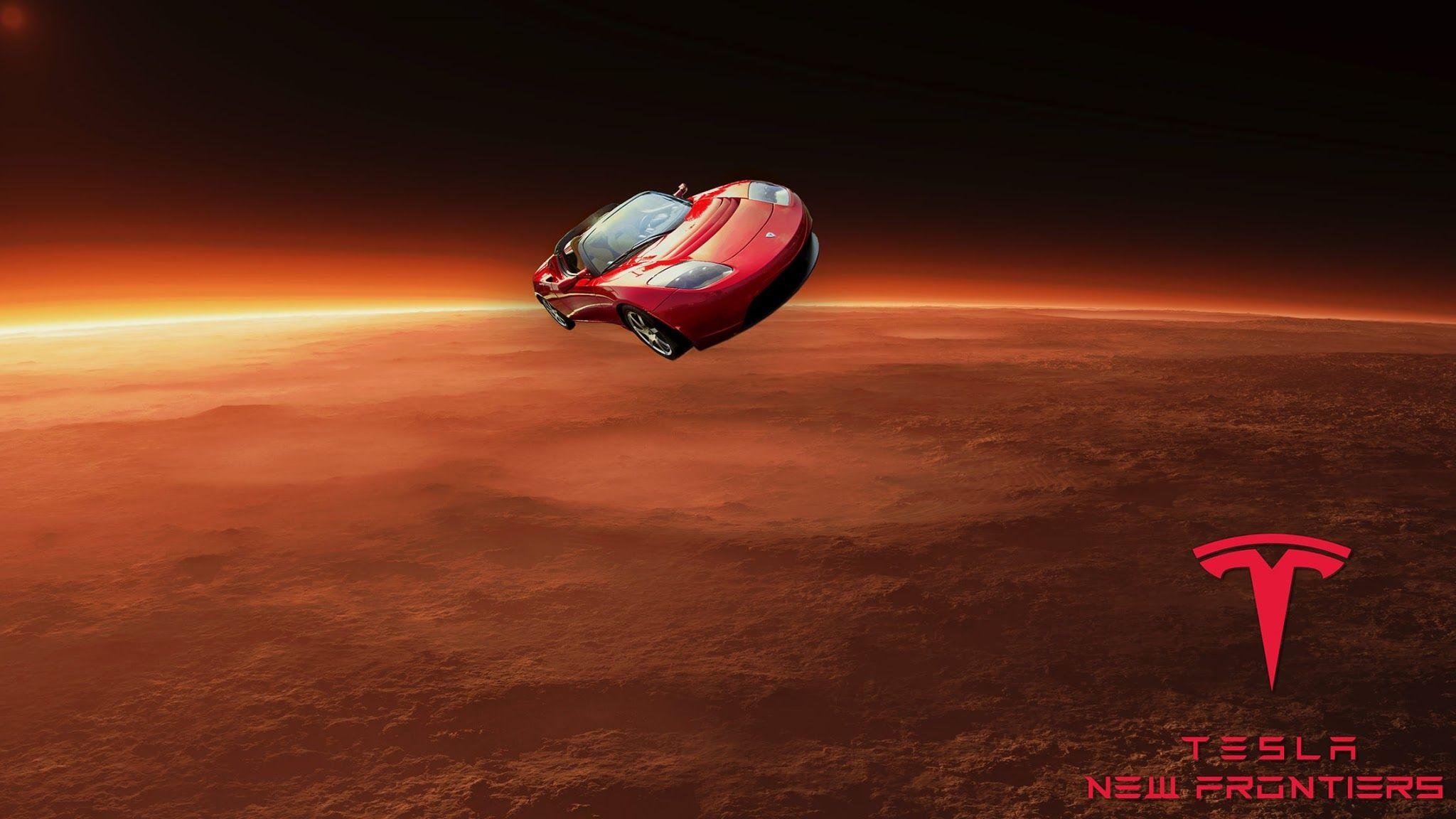 Tesla Roadster in Space (8 Wallpaper)