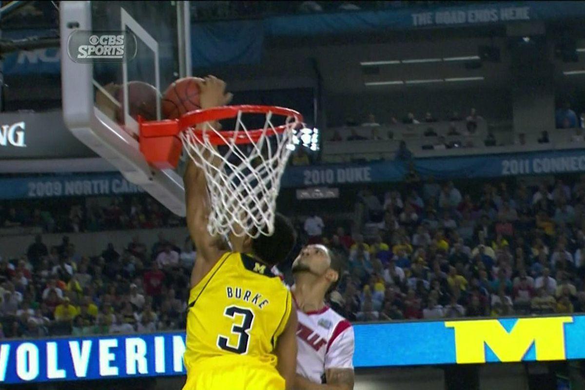 Michigan vs. Louisville: Trey Burke blocks Peyton Siva, called