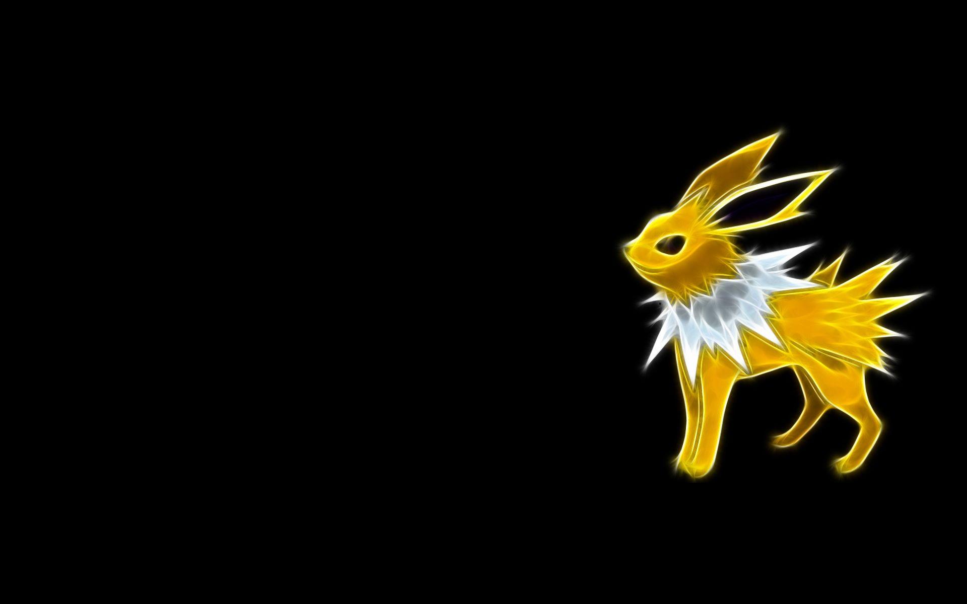 pokemon jolteon black background 1920x1200 wallpaper High Quality