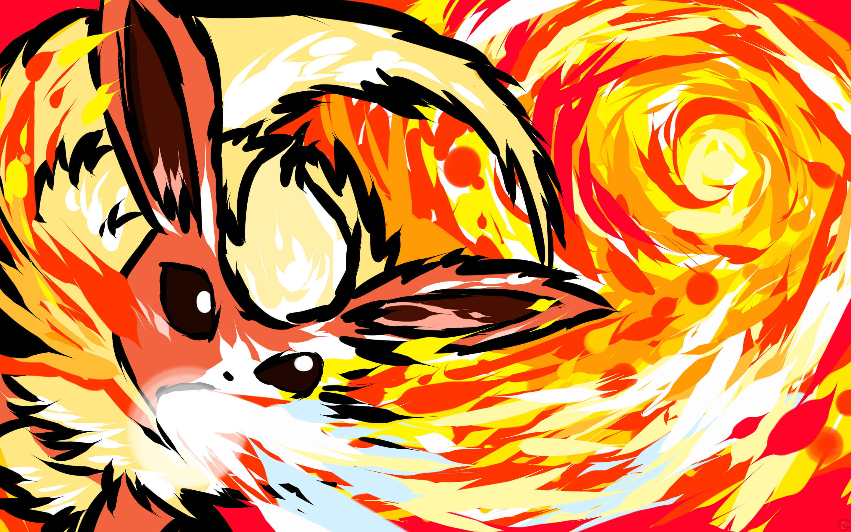 Flareon. Fire Spin