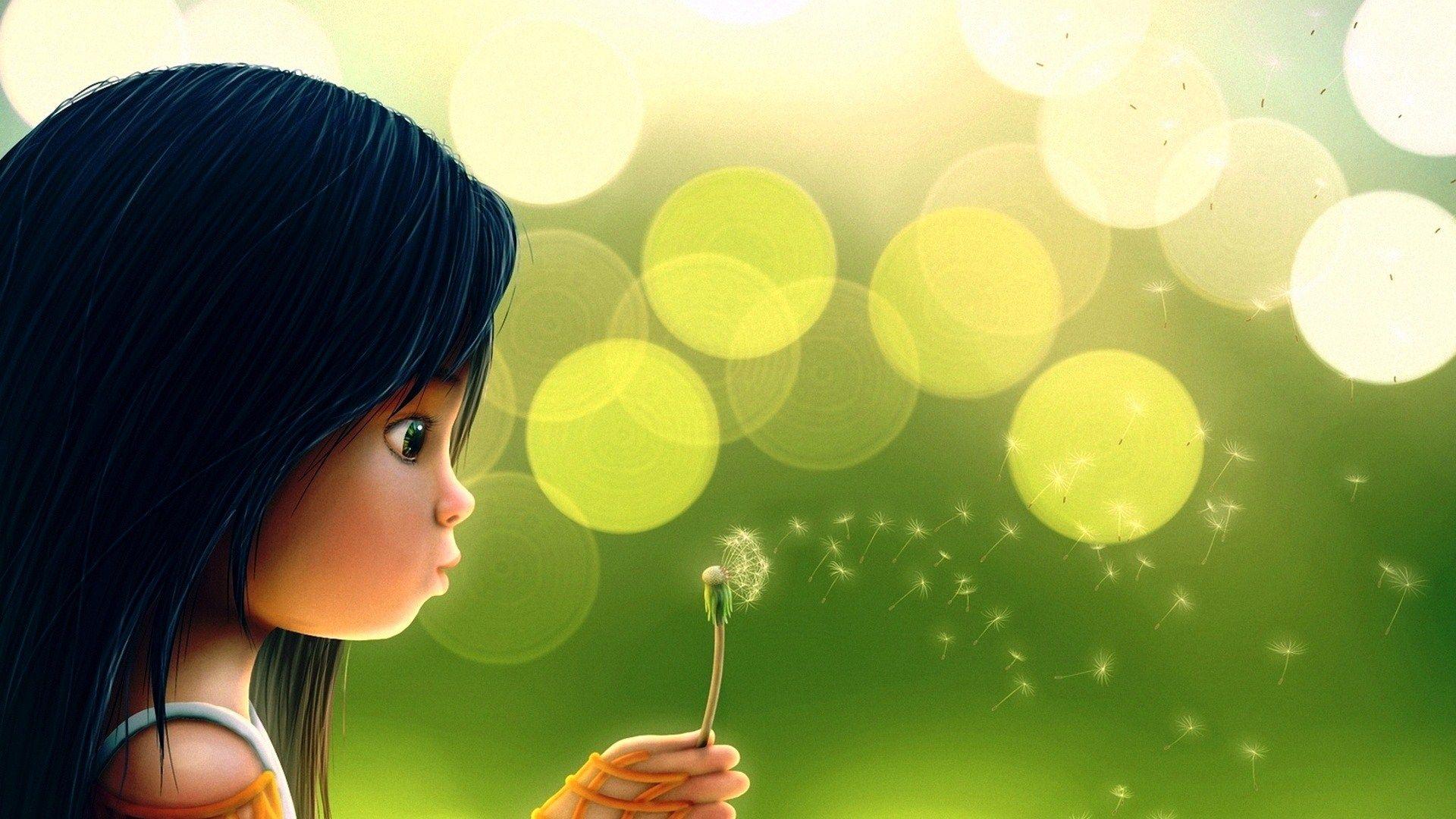 cute girl cartoon characters image wallpaper for desktop mobile