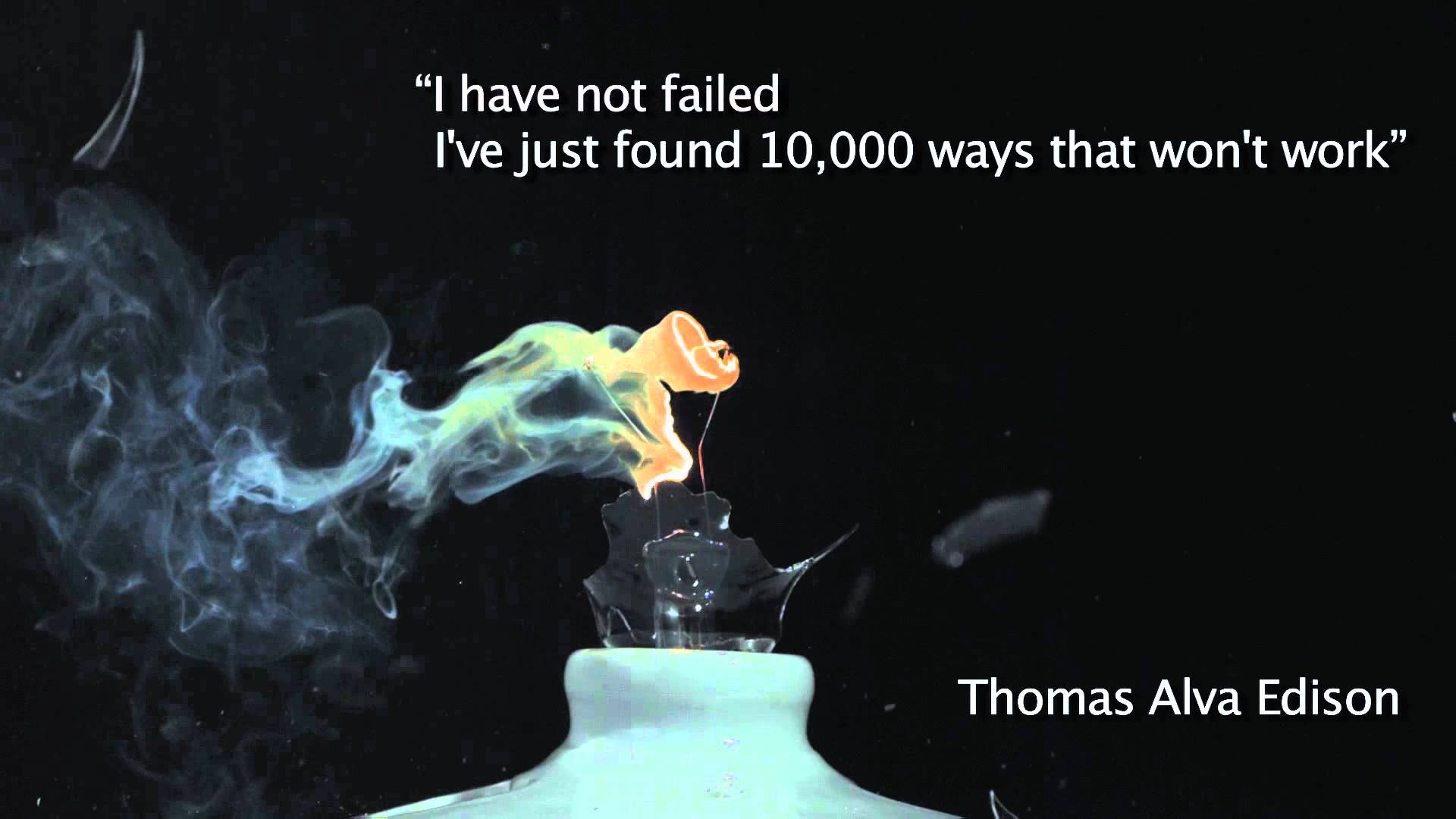 Thomas Alva Edison quote about failure. Science quotes