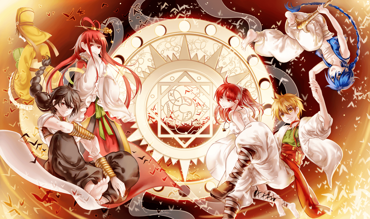 instocklee, magi the labyrinth of magic, multiple characters