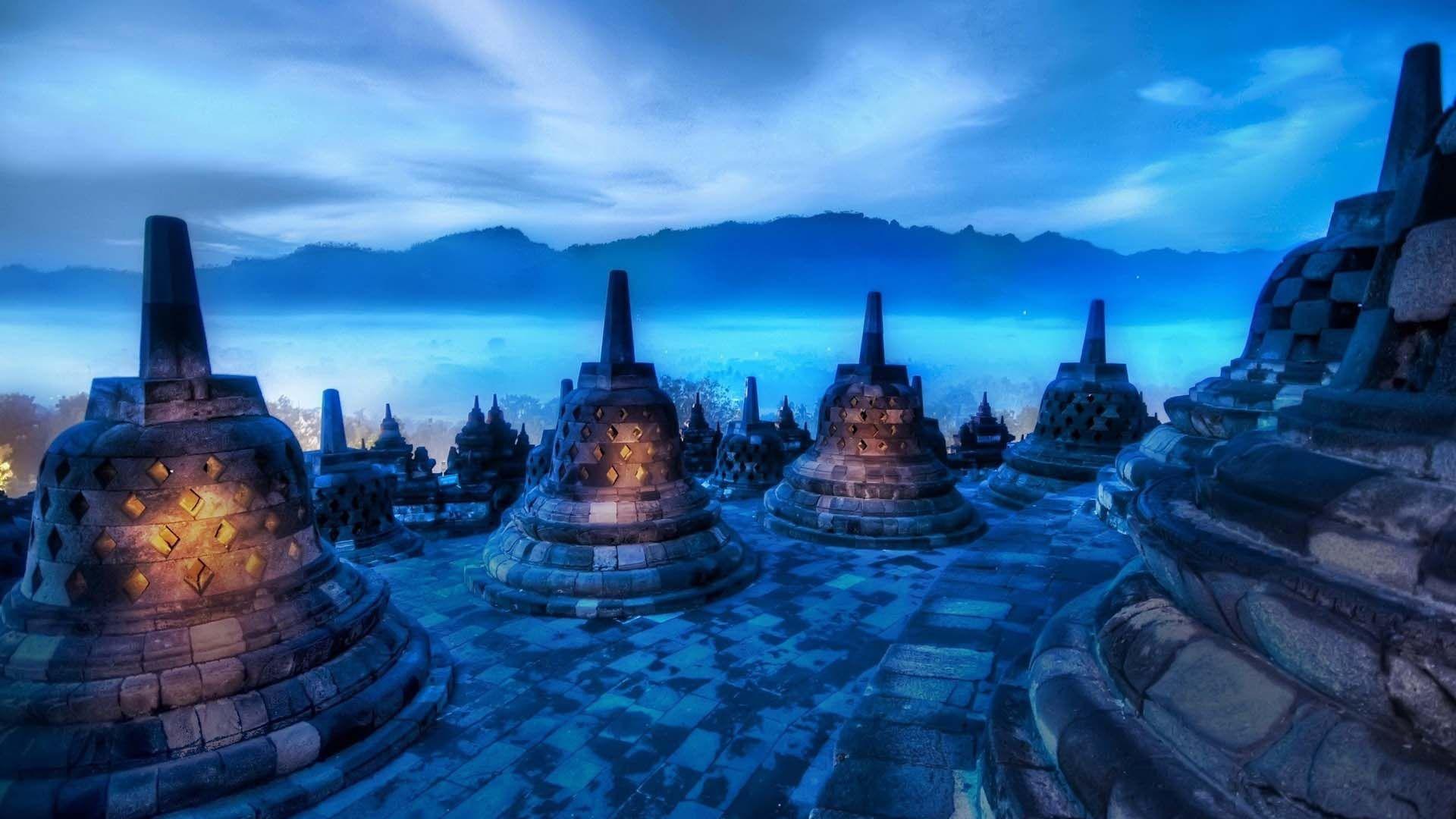 Borobudur Temple Desktop Wallpaper. HD Travel Wallpaper