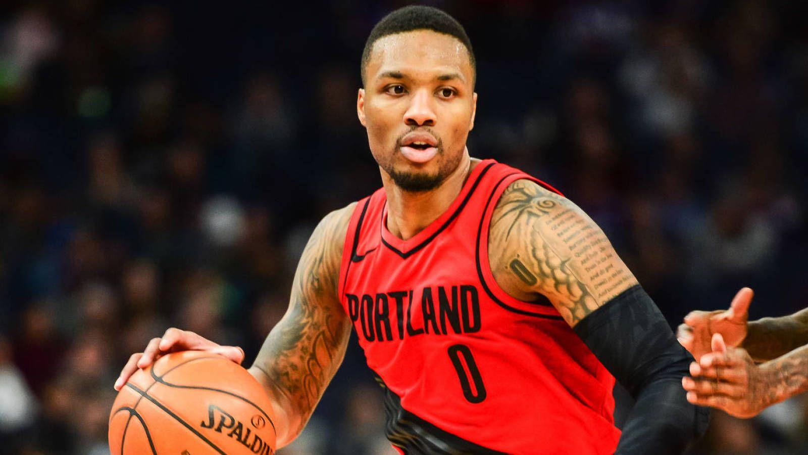 Damian Lillard reacts to being snubbed in ESPN graphic
