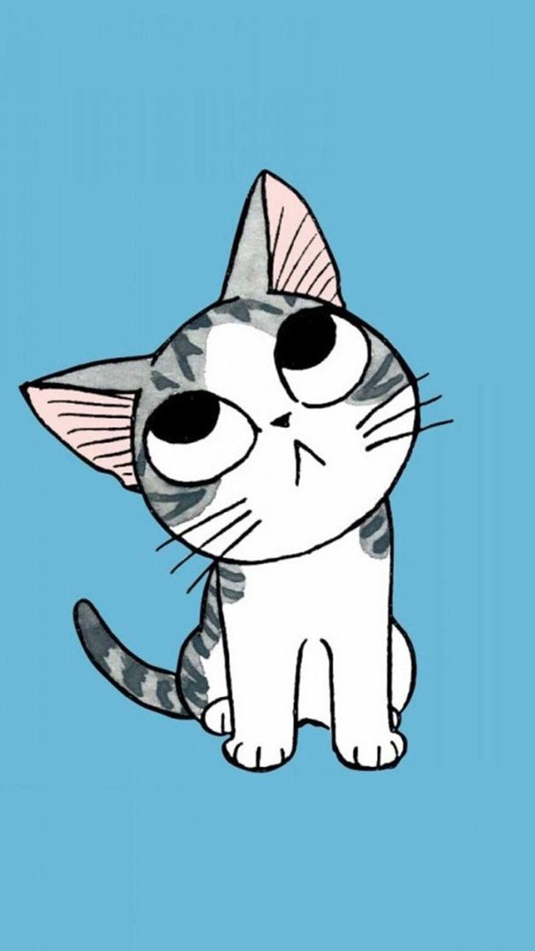 Cute cat cartoon 01 Galaxy S5 Wallpaper. Papel de parede gatos, Papel de parede de gato, Desenhos de gatos