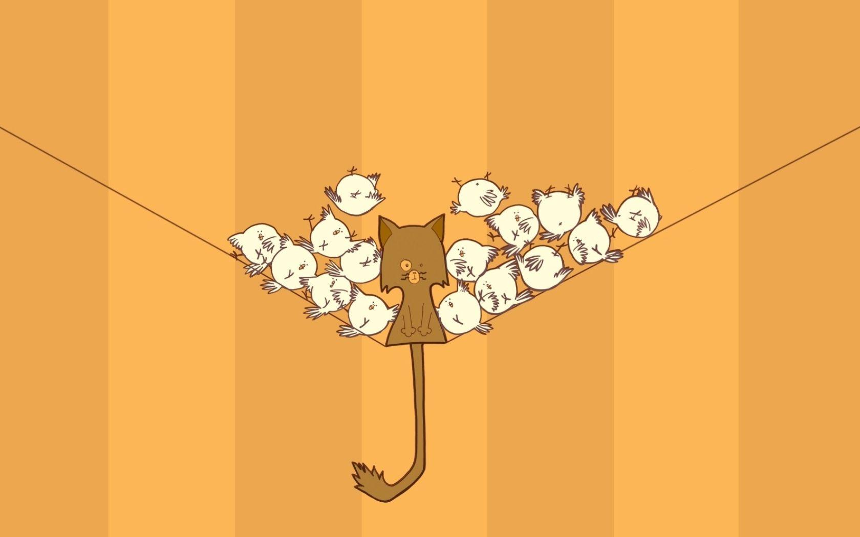 Cute Cartoon Cats Wallpaper