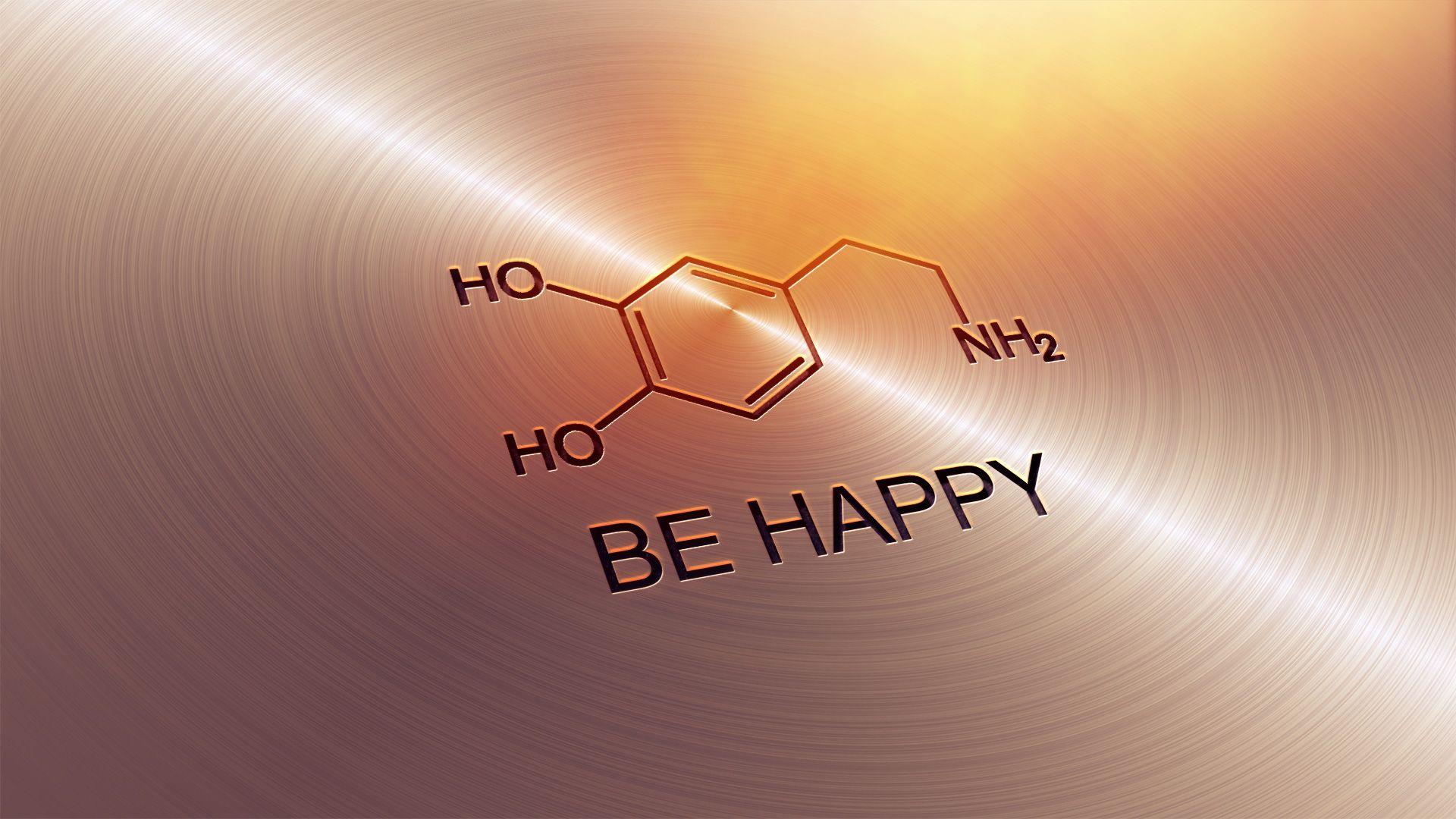 Dopamine Molecule Drugs Metal Quote Statement Mood Humor Wallpaper