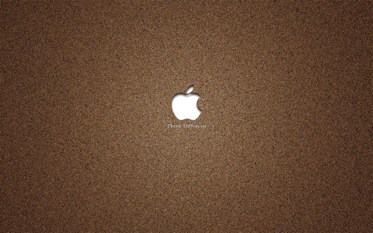 Apple Logo Corkboard Surface Desktop Wallpaper