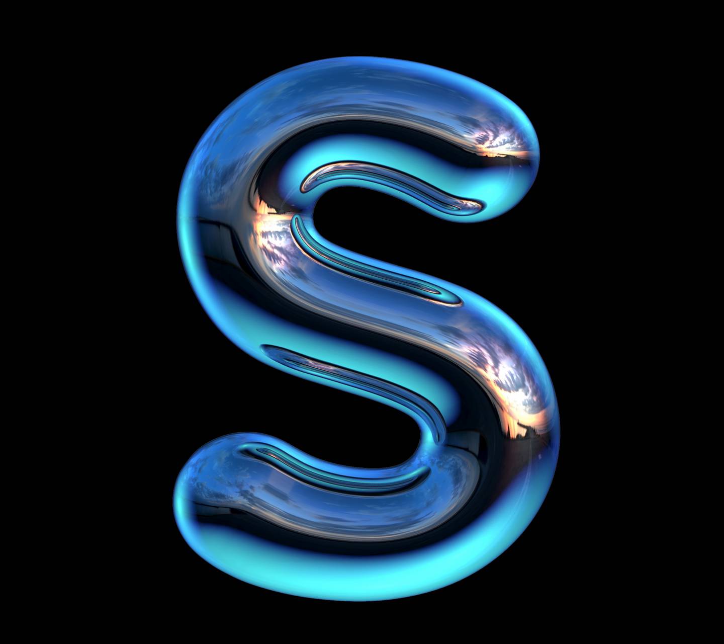 Chrome Letter S wallpaper