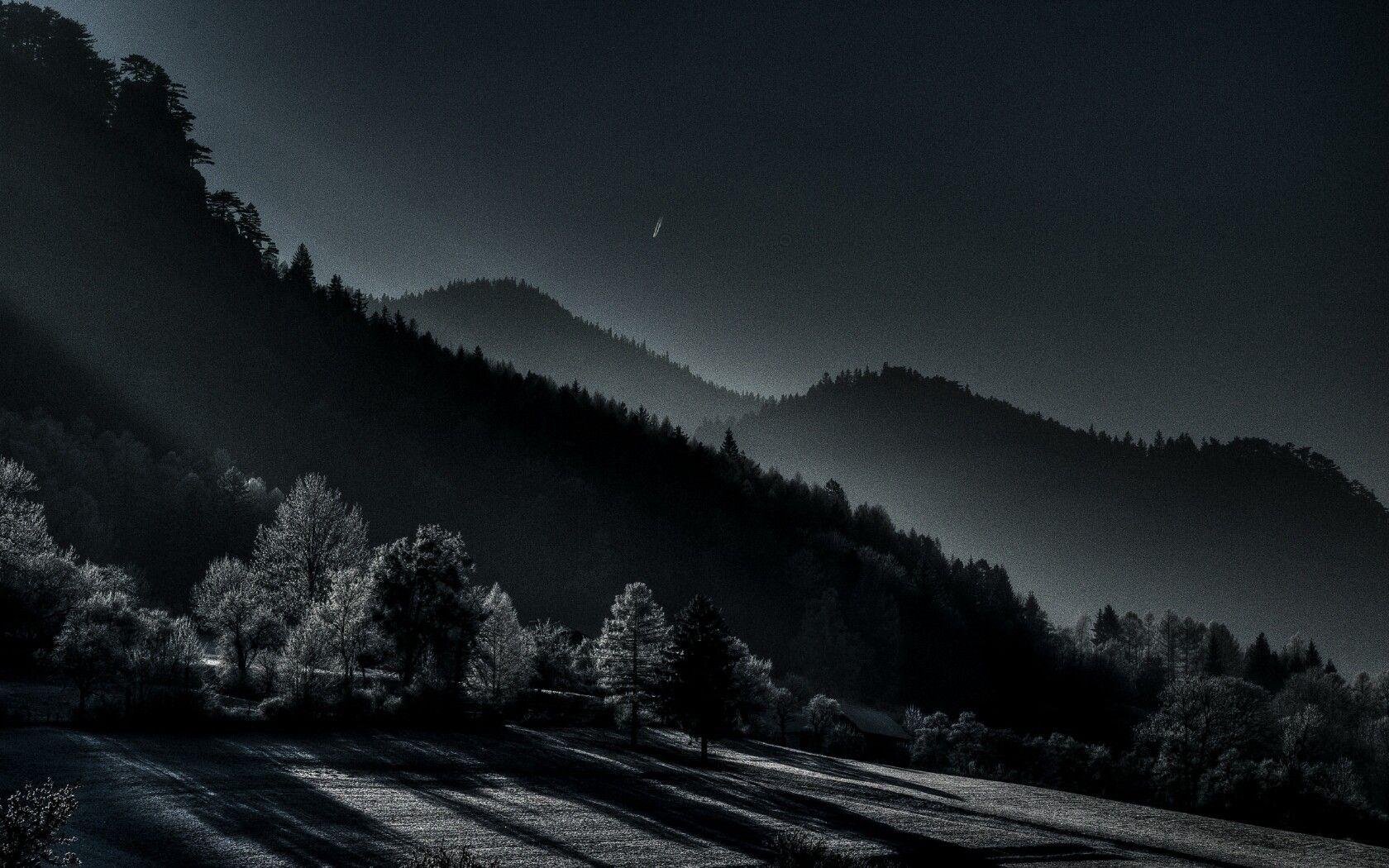 Mountain: Freeze Dark Big Mountains Widescreen Wallpaper HD 16:9