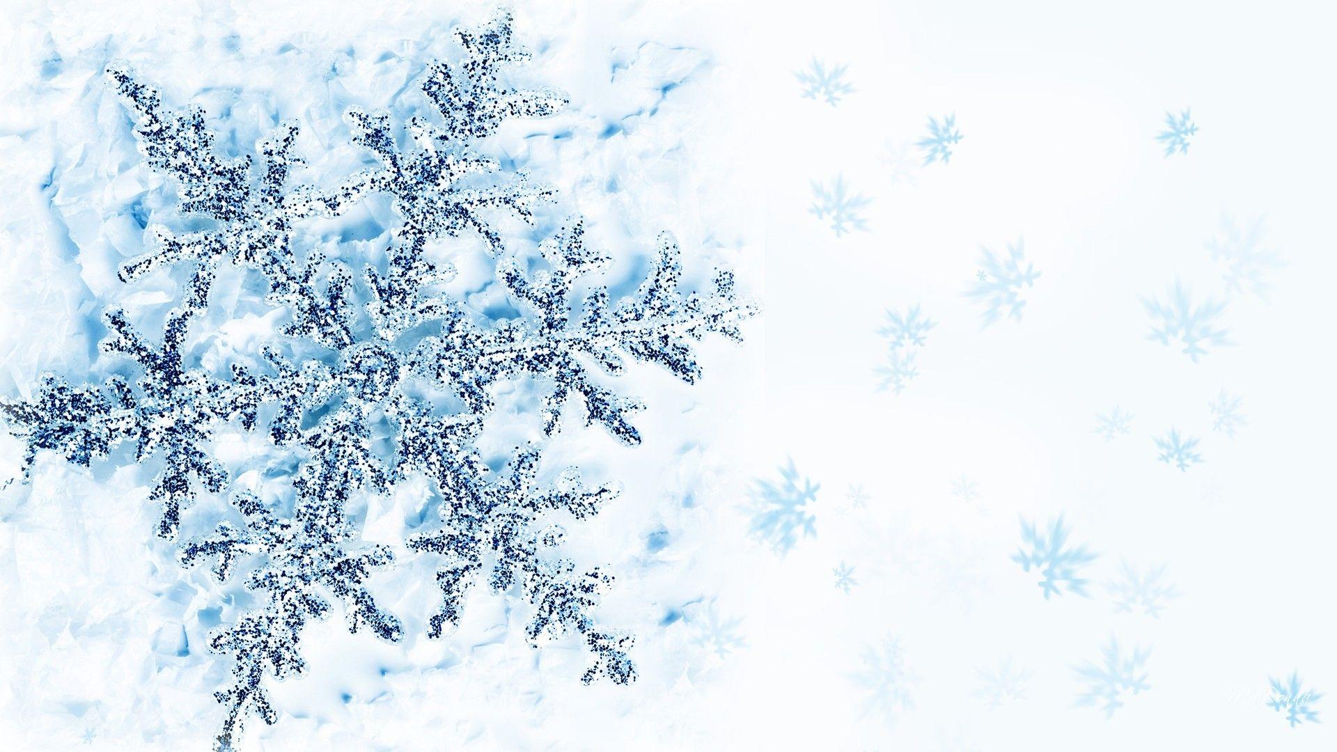 Winter: Shine Blue Snowflake Feliz Navidad Freeze Sparkles