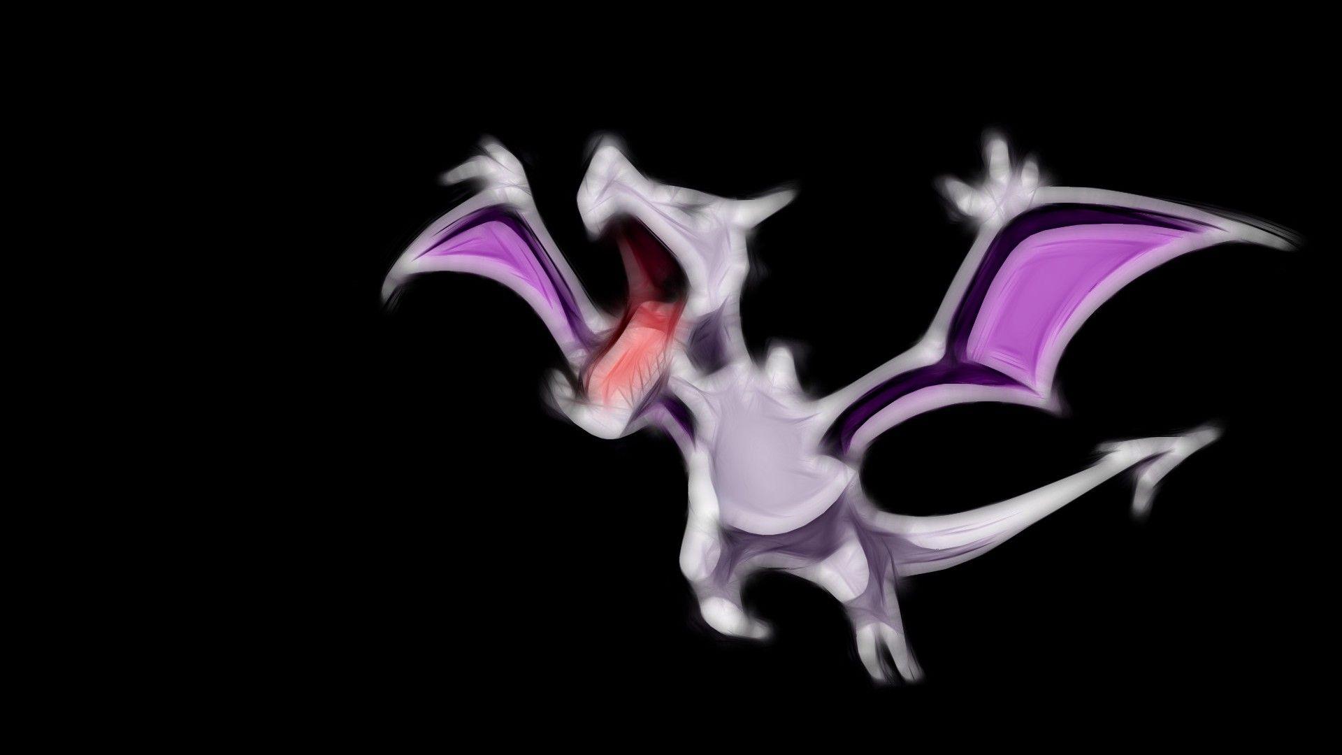 ScreenHeaven: Aerodactyl Pokemon black background simple
