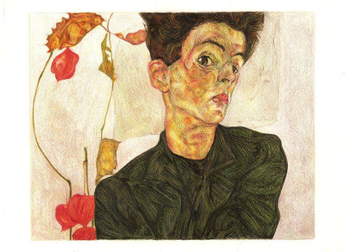 Self Portrait Egon Schiele By J O A N