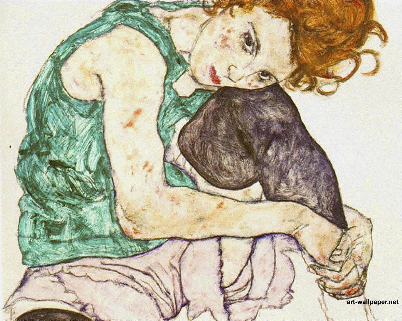 Egon Schiele Paintings, Painting Art Wallpaper