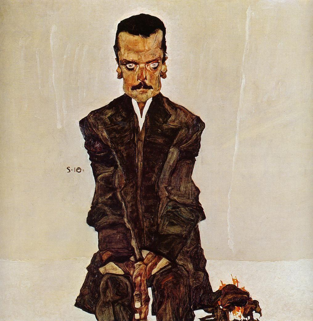 Egon Schiele Paintings, Portrait of the Publisher Eduard Kismack