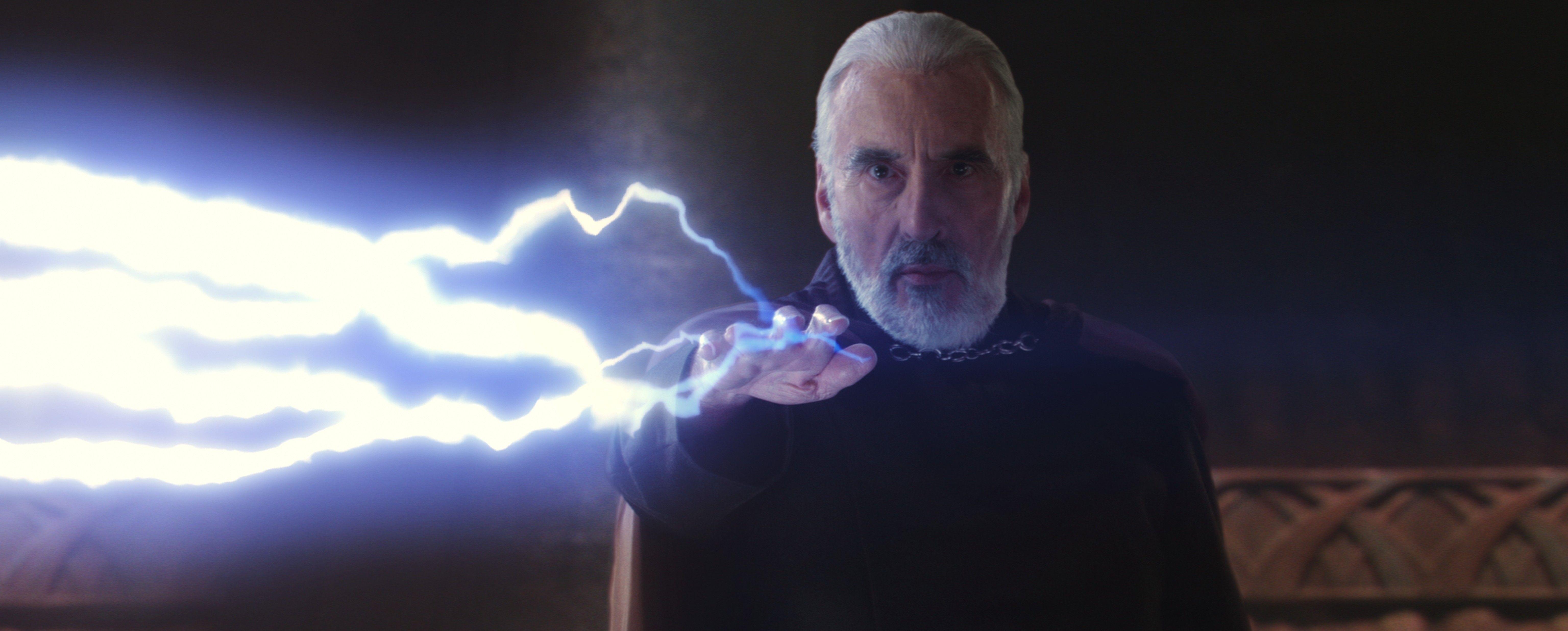Count Dooku during his climactic battle with Yoda. Star Wars