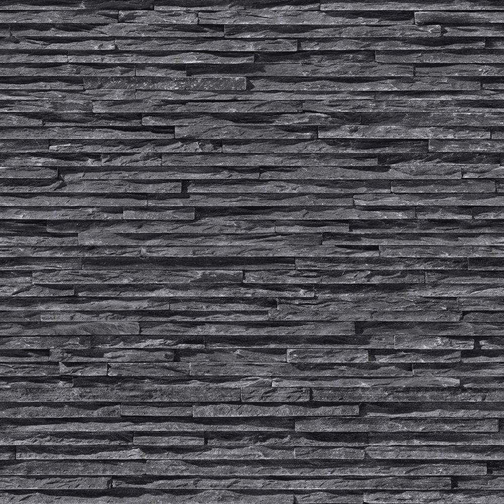 Muriva Bluff Slate Pattern Stone Brick Vinyl Embossed Wallpaper