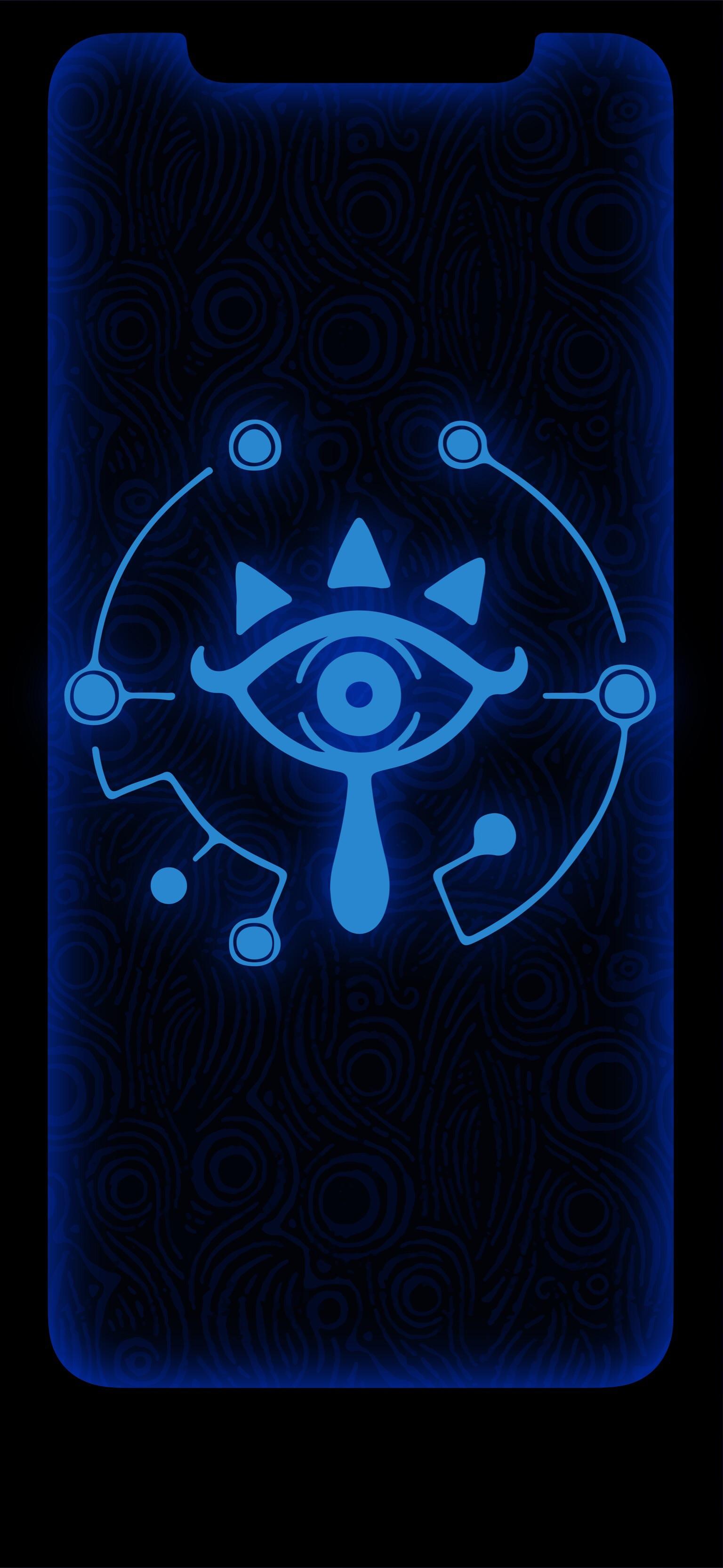 Made a sheikah slate wallpapers for iPhone X : Breath_of_the_Wild.