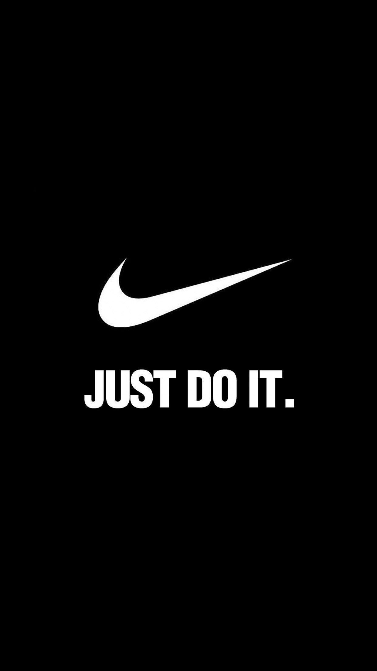 Nike Just Do It Dark Simple Minimal Logo Art