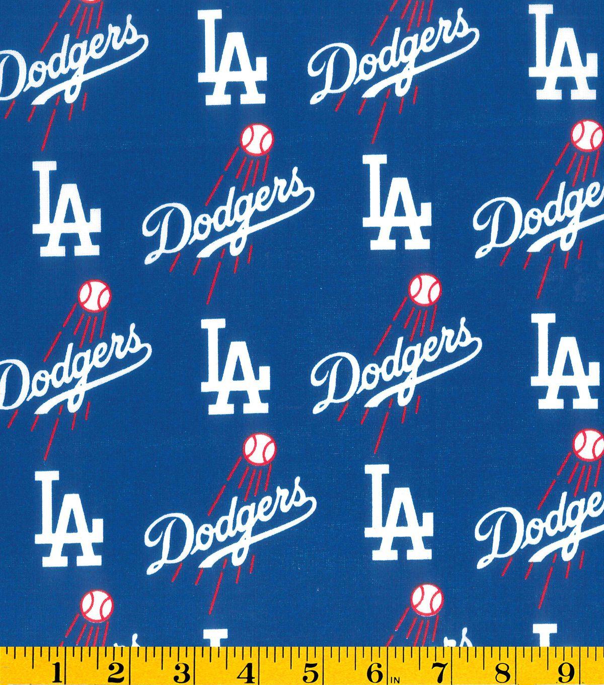 Los Angeles Dodgers Cotton Fabric 58 Mascot Logo