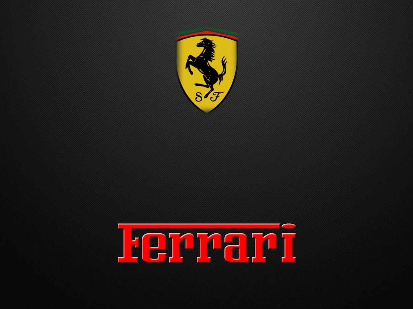 Logo Ferrari Car Black Wallpaper HD Wallpaper