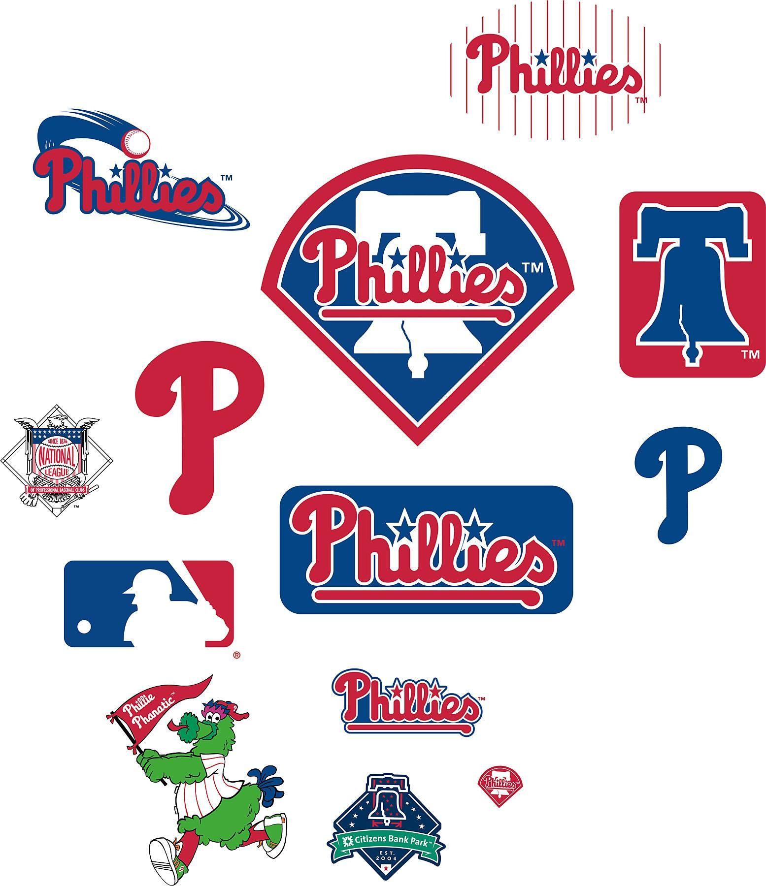 Brewster Wallpaper Philadelphia Phillies Logo Fathead Jr