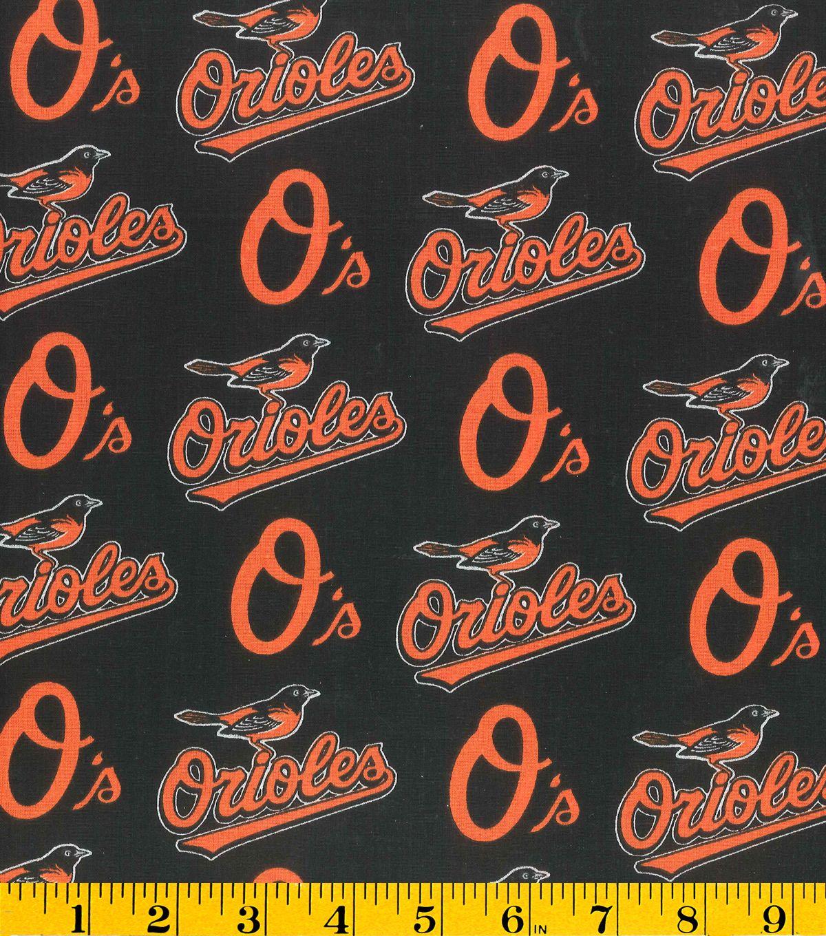 Baltimore Orioles Logo Cotton Fabric 58