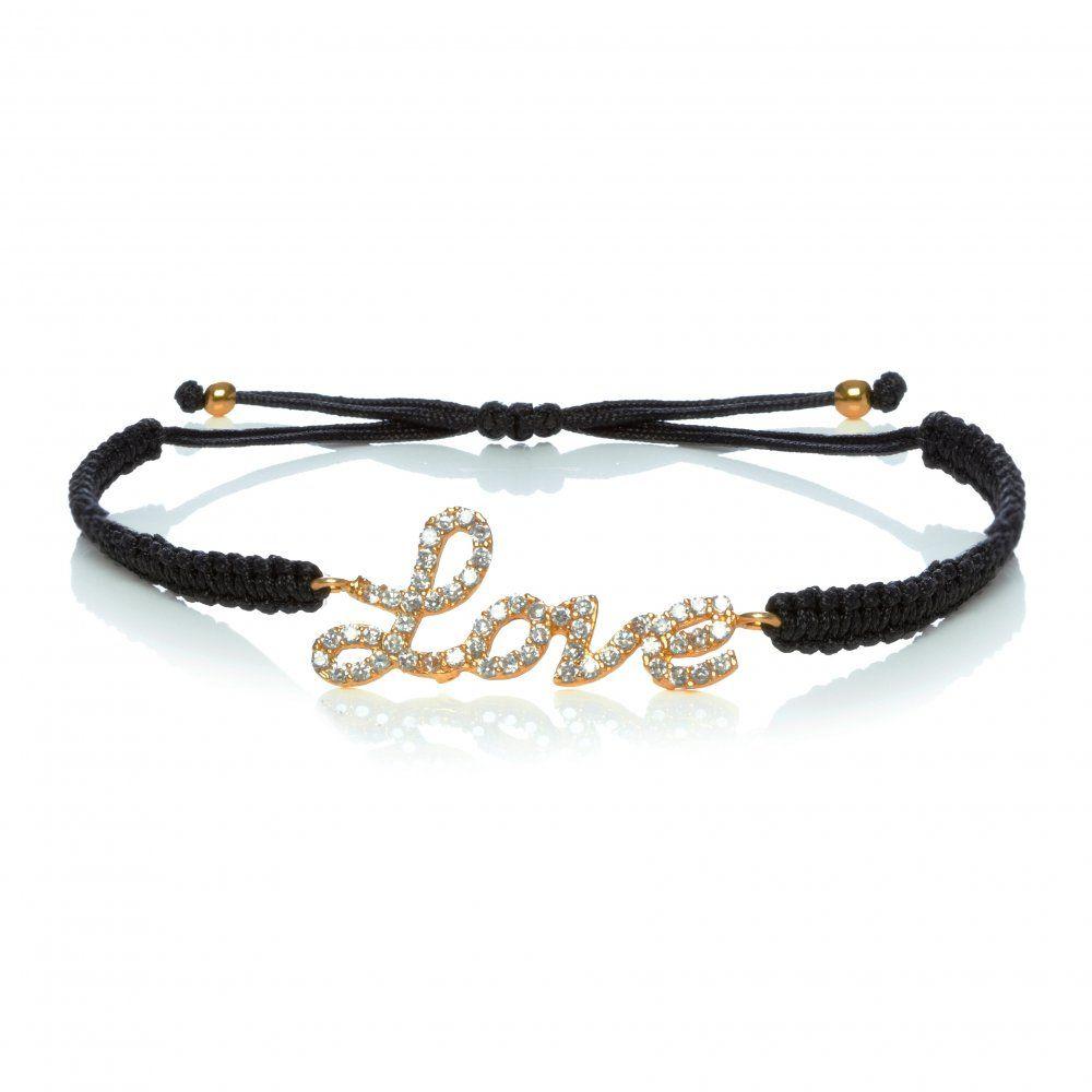black 'love' bracelet