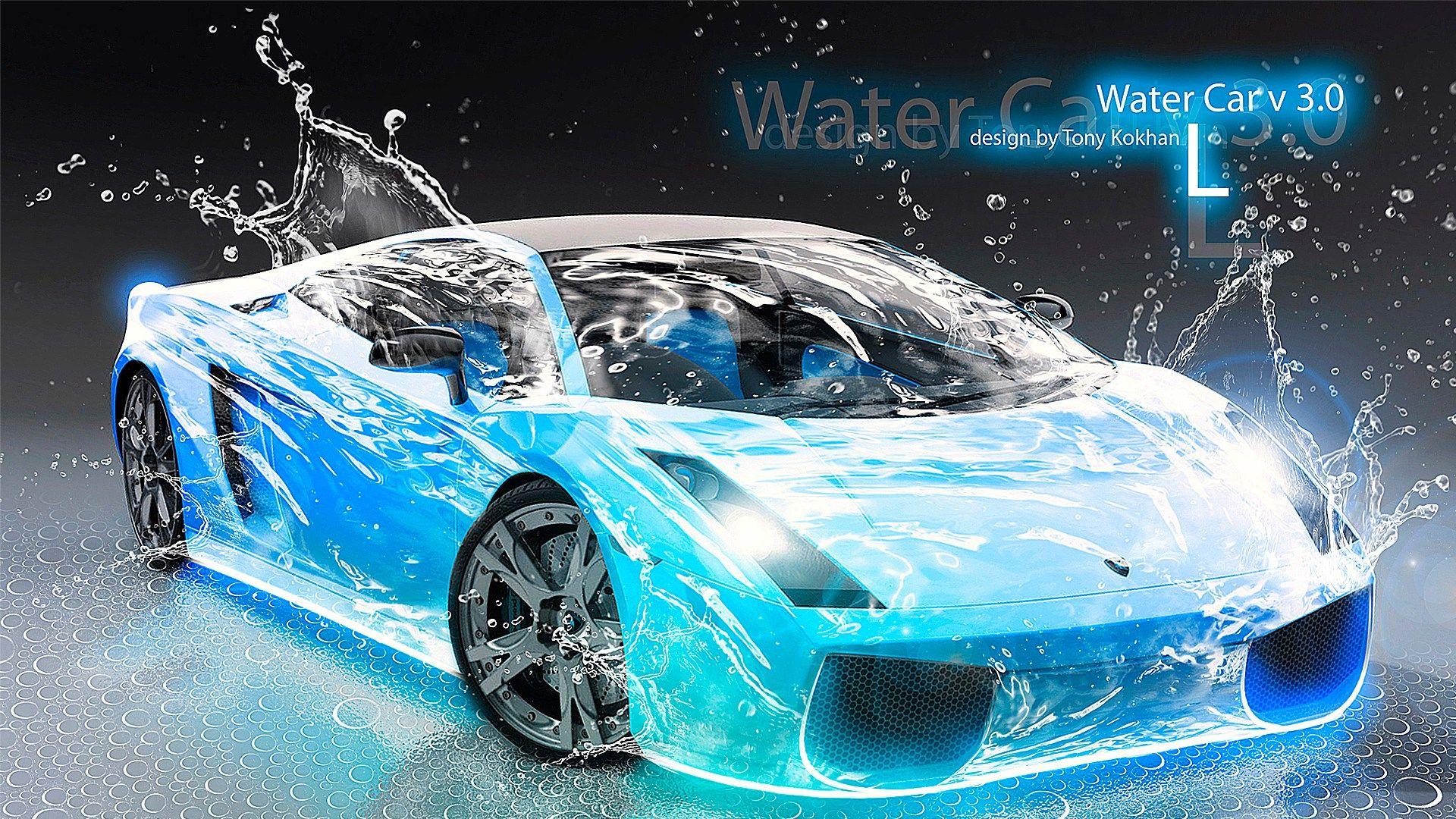 Desktop Amazing Cars Photo With Photohop Water Effect