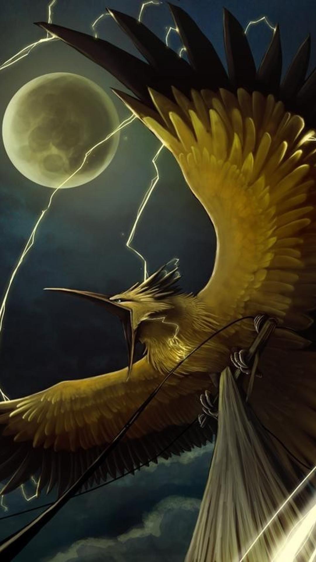 electricity digital art artwork zapdos legendary